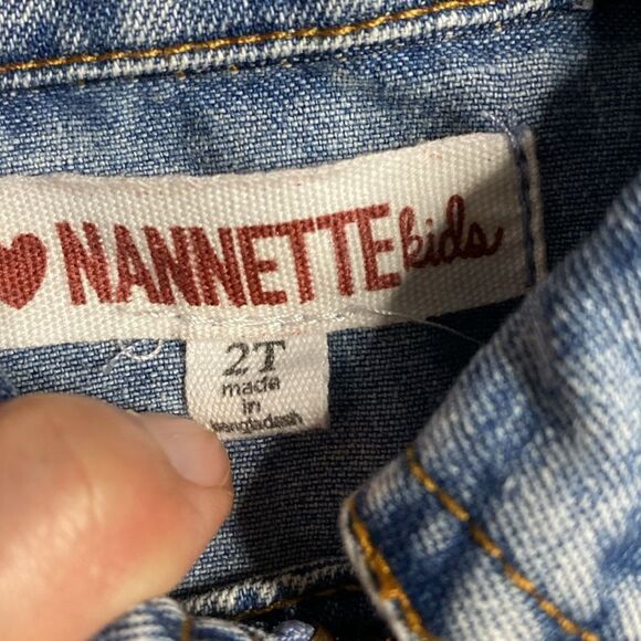 NANNETTE Baby 2T Zip Denim Jean Jacket - Picture 2 of 6